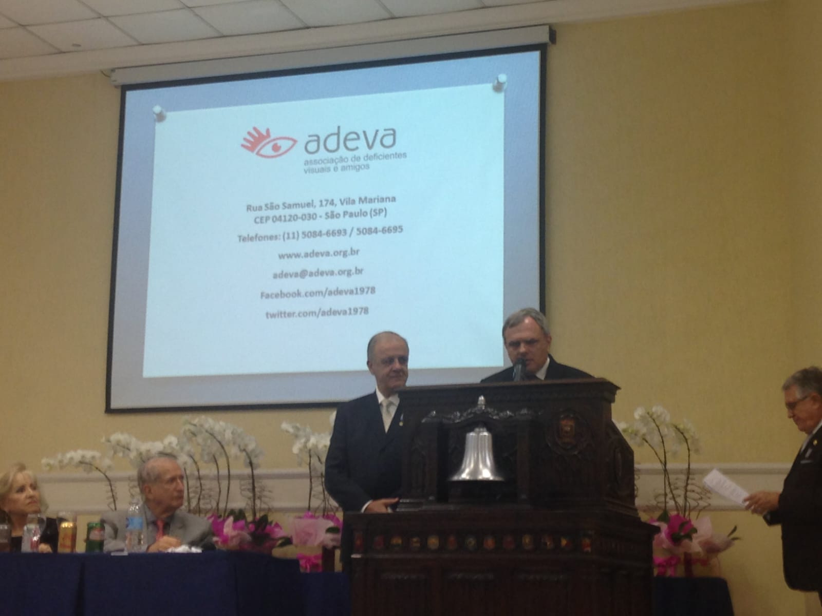 Palestra ministrada pelo presidente da Adeva
